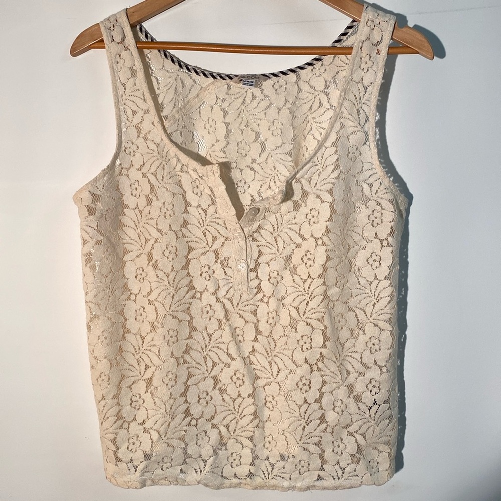 Volcom - Floral lace tank top. Size M